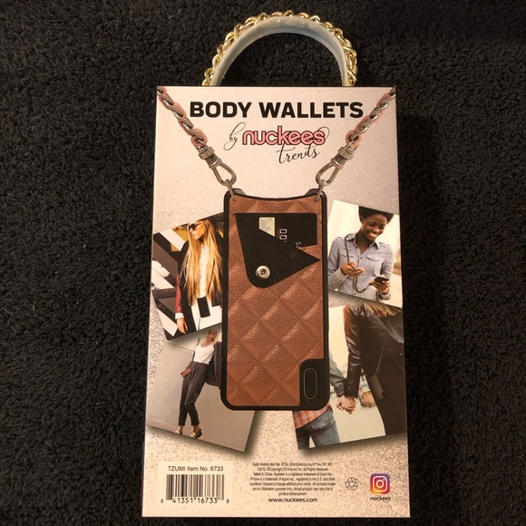 Nuckees Gold Vegan Leather Crossbody Wallet - Picture 5 of 7